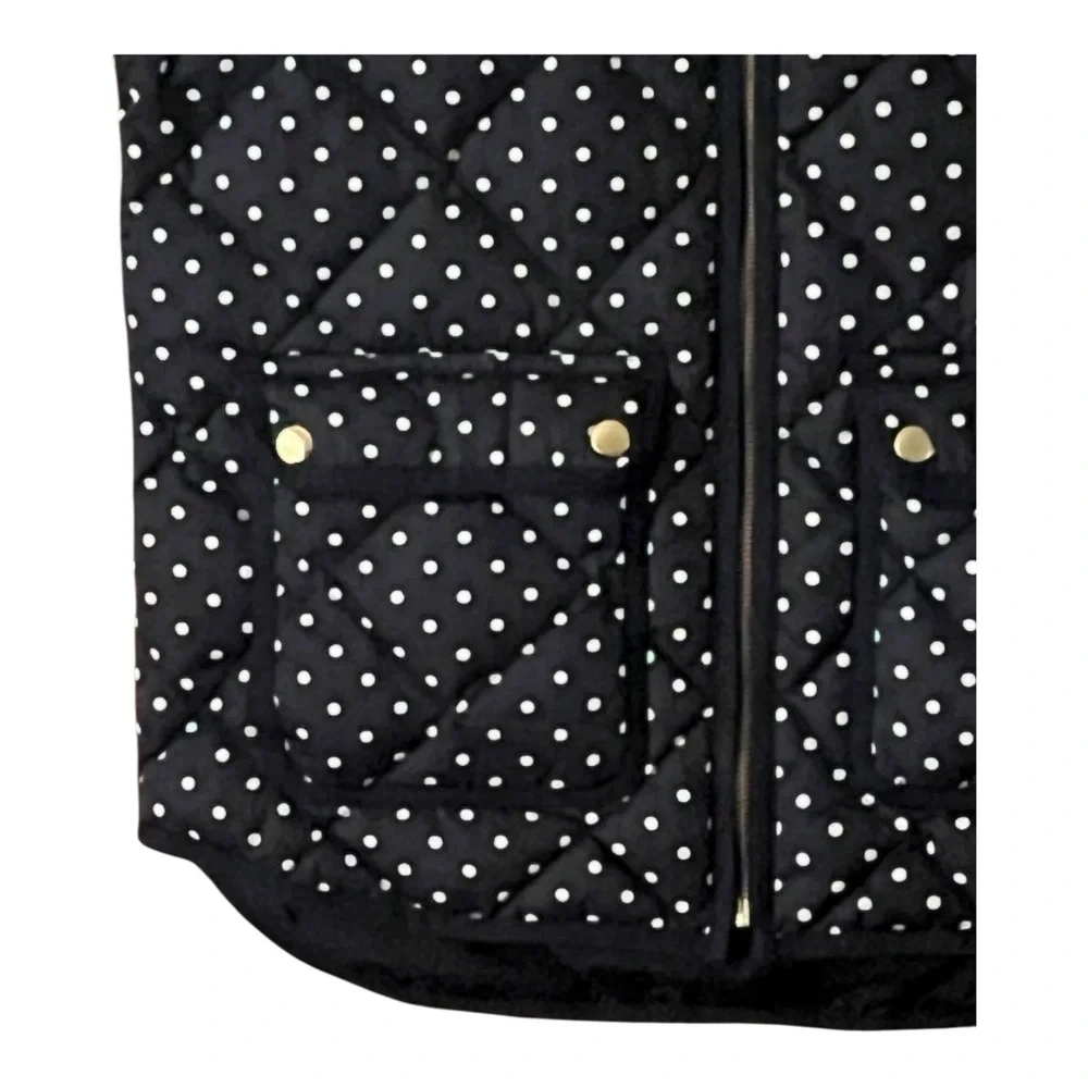 J.Crew Polka Dot down & feather Puffer Vest. Size S.